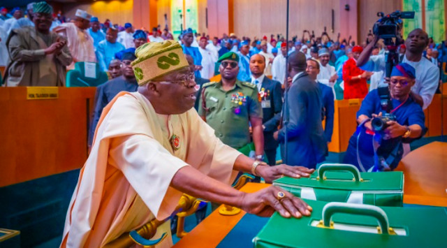 Photo of President Bola Tinubu presenting 2025 budget to the National Assembly Yesterday in Abuja